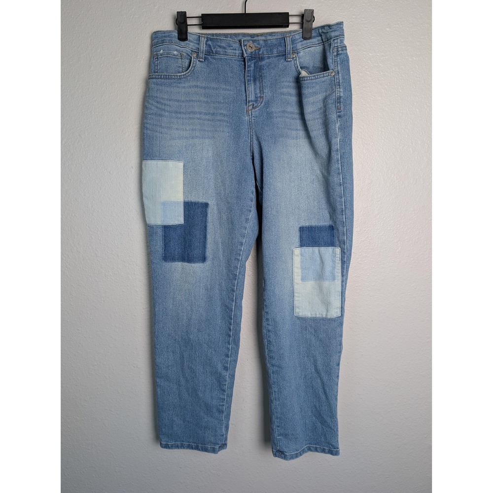 Style&co. Jeans Womens 12 Blue Boyfriend Relaxed Stretch Denim 29 Inseam